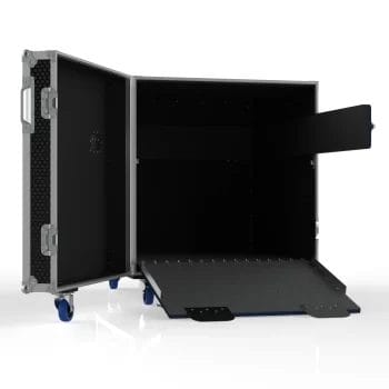 SW functional angle highlighting the open cavity, wheel-equipped lid, and ramp for front loading.